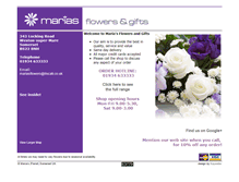 Tablet Screenshot of mariasflowers.co.uk